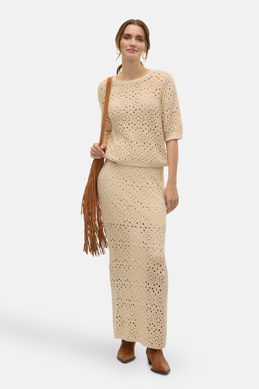 Trui met ronde hals Beige - VERO MODA®