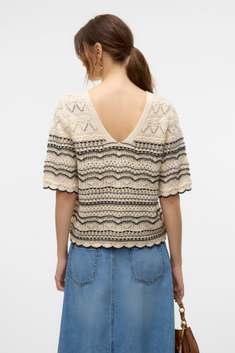Trui met ronde hals Ecru - VERO MODA®