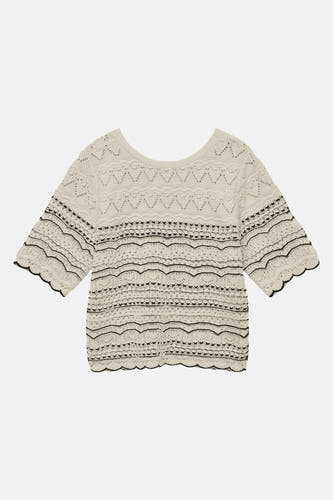 Trui met ronde hals Ecru - VERO MODA®
