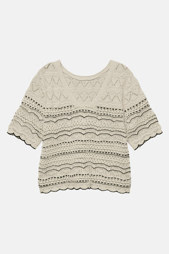 Trui met ronde hals Ecru - VERO MODA®
