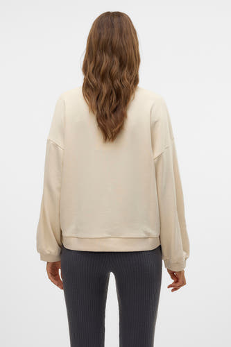 Sweater met ronde hals Ecru - VERO MODA®