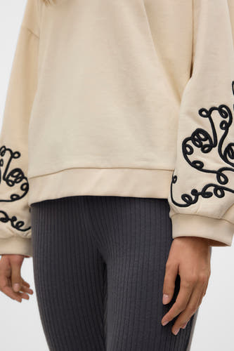 Sweater met ronde hals Ecru - VERO MODA®