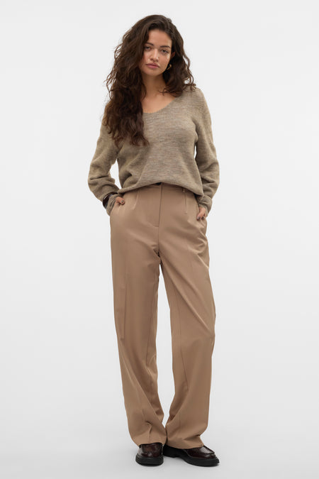 Trui met V-hals Bruin - VERO MODA®