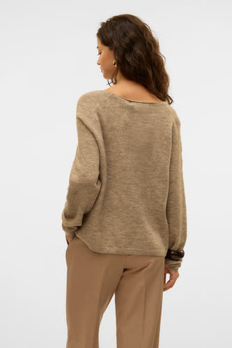 Trui met V-hals Bruin - VERO MODA®