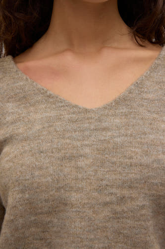 Trui met V-hals Bruin - VERO MODA®