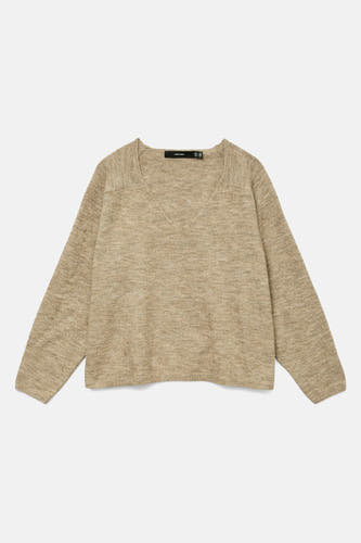 Trui met V-hals Bruin - VERO MODA®