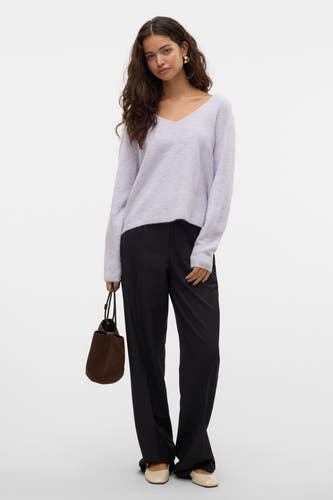 Trui met V-hals Paars - VERO MODA®