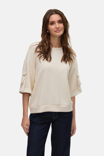 Sweater met ronde hals Ecru - VERO MODA®