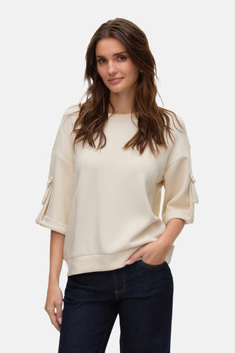 Sweater met ronde hals Ecru - VERO MODA®