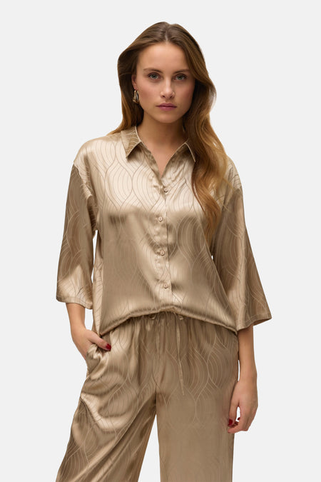 Hemd (korte mouwen) Beige - VERO MODA®