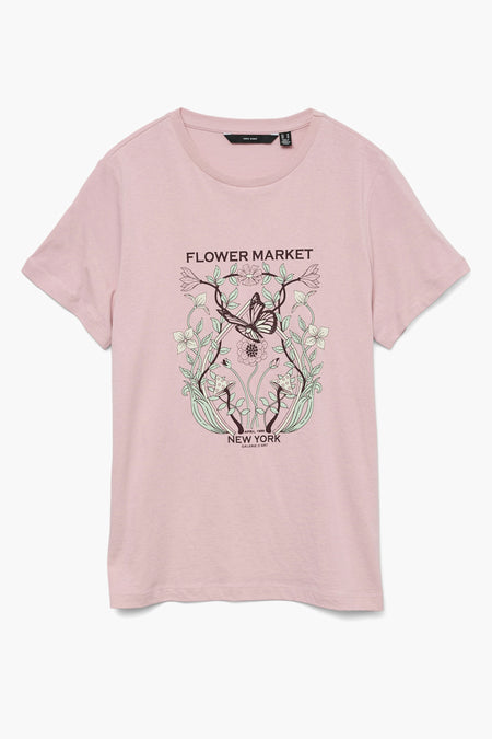 T-shirt (korte mouwen) Roze - VERO MODA®