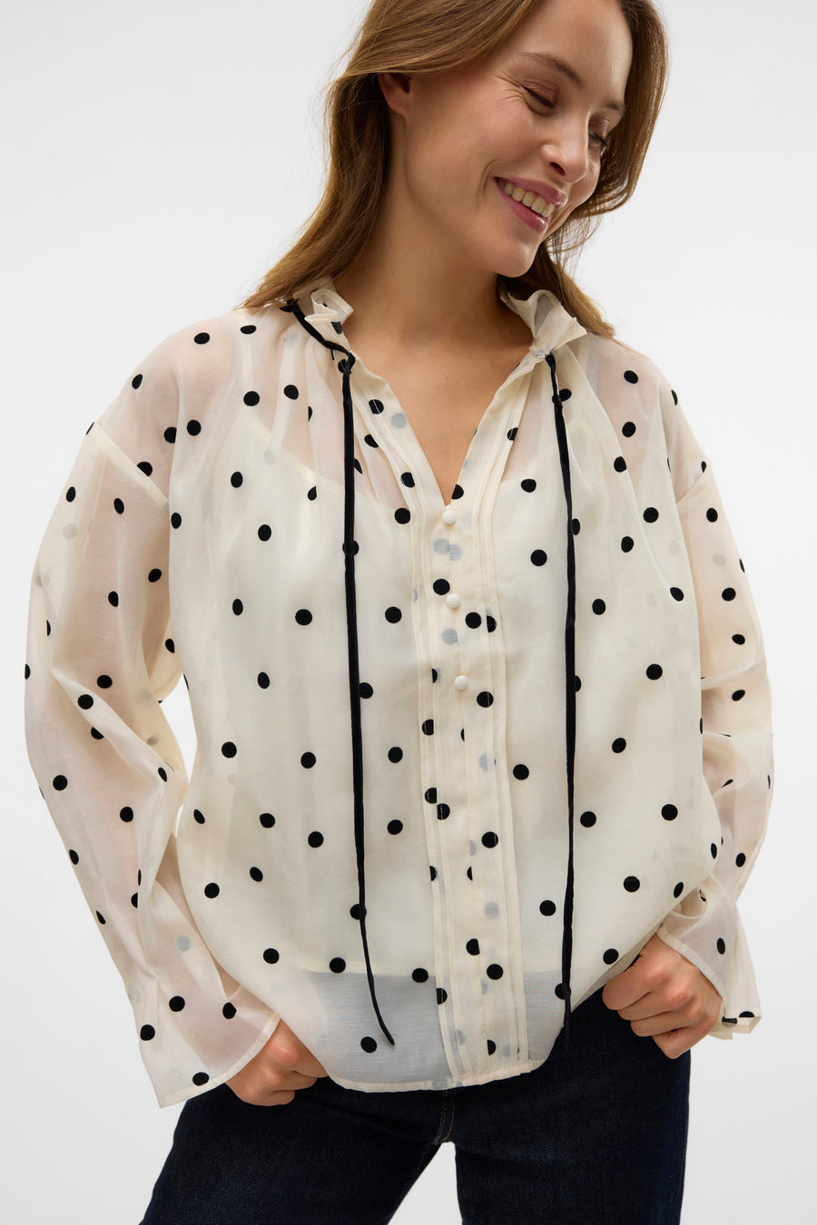 Blouse (lange mouwen) Wit - VERO MODA®