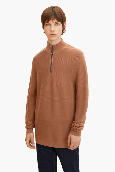 Trui met ronde hals Bruin - TOM TAILOR