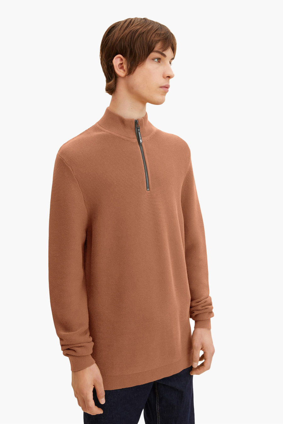 Trui met ronde hals Bruin - TOM TAILOR