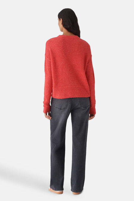 Trui met ronde hals Rood - OPUS