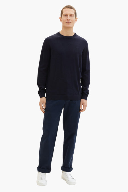 Trui met ronde hals Blauw - TOM TAILOR