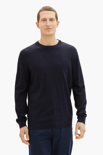 Trui met ronde hals Blauw - TOM TAILOR