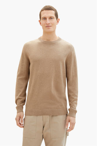 Trui met ronde hals Beige - TOM TAILOR