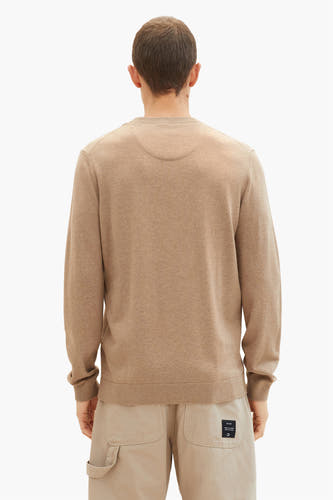 Trui met ronde hals Beige - TOM TAILOR