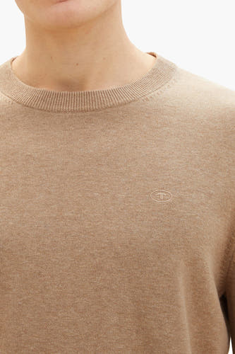 Trui met ronde hals Beige - TOM TAILOR