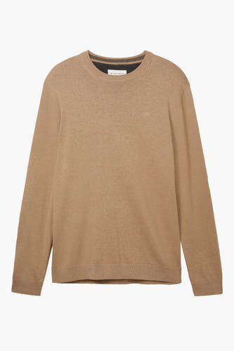 Trui met ronde hals Beige - TOM TAILOR