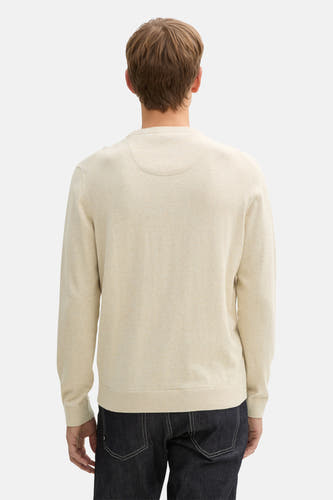 Trui met ronde hals Beige - TOM TAILOR