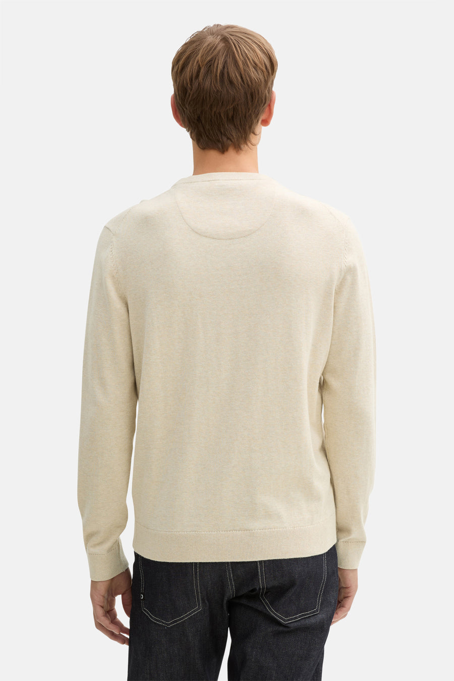 Trui met ronde hals Beige - TOM TAILOR