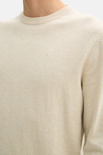 Trui met ronde hals Beige - TOM TAILOR