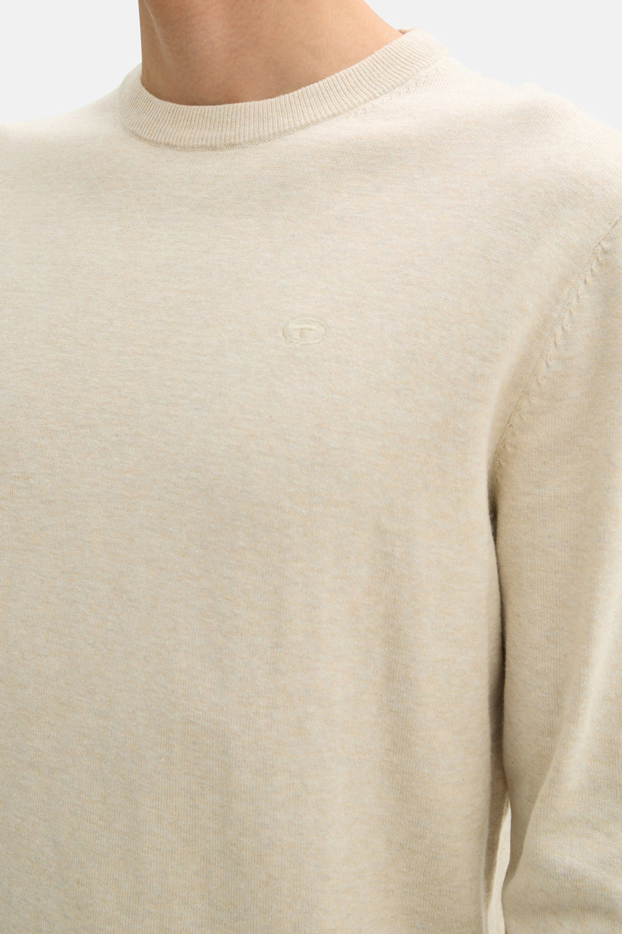 Trui met ronde hals Beige - TOM TAILOR