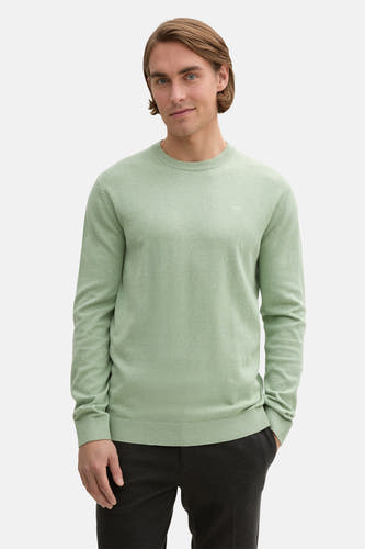 Trui met ronde hals Groen - TOM TAILOR