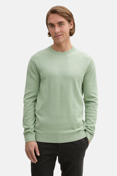 Trui met ronde hals Groen - TOM TAILOR