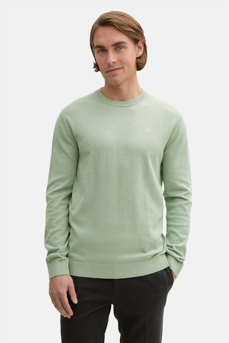 Trui met ronde hals Groen - TOM TAILOR