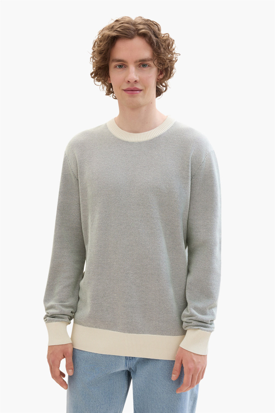 Trui met ronde hals Groen - TOM TAILOR