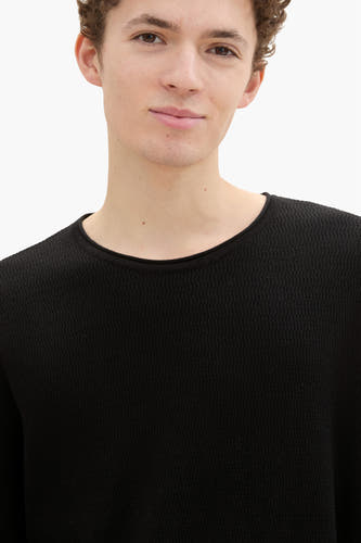 Trui met ronde hals Zwart - TOM TAILOR