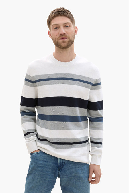 Trui met ronde hals Grijs - TOM TAILOR