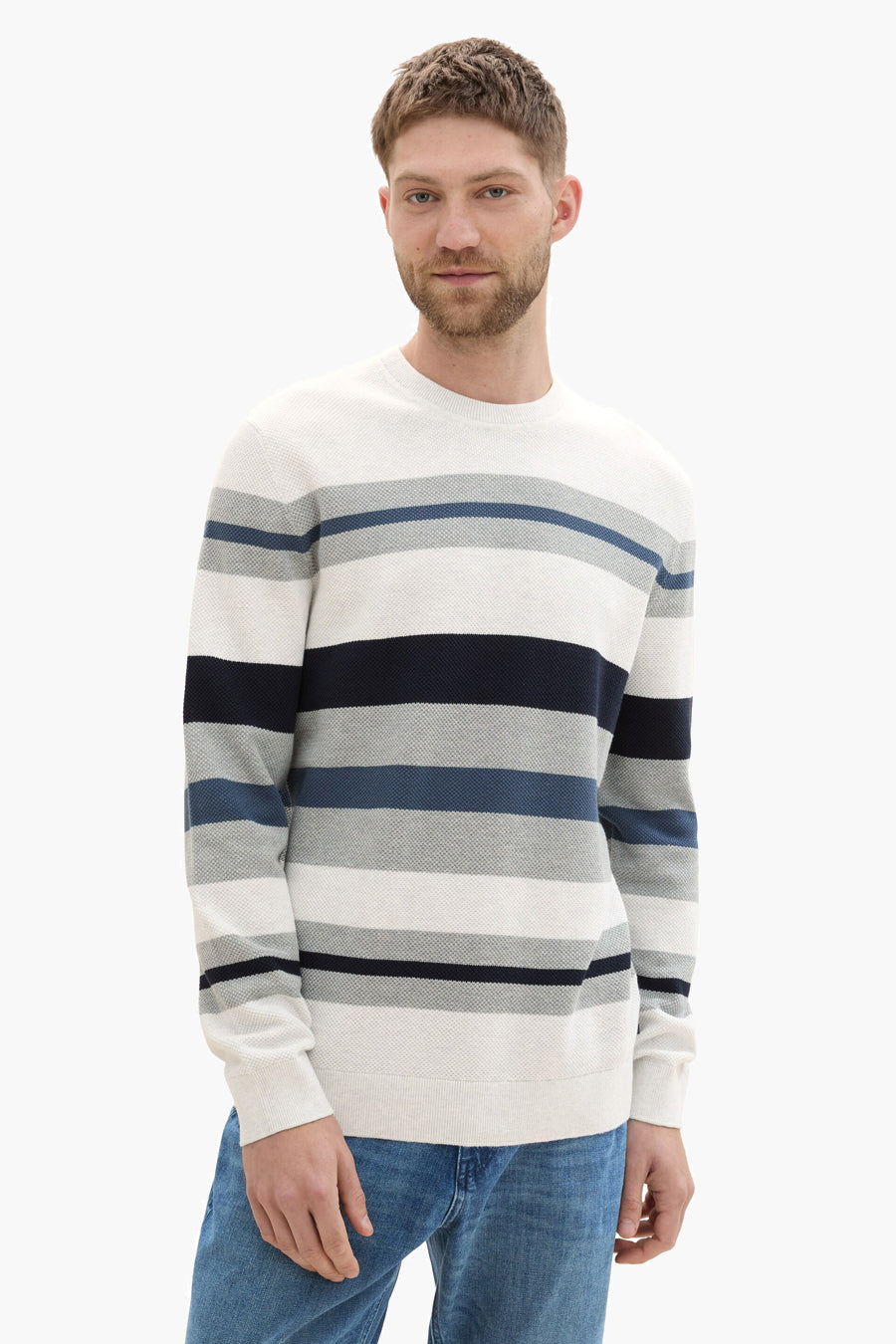 Trui met ronde hals Grijs - TOM TAILOR
