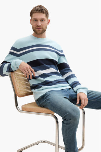 Trui met ronde hals Blauw - TOM TAILOR