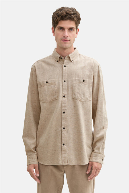 Hemd (lange mouwen) Beige - TOM TAILOR