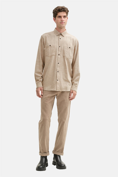 Hemd (lange mouwen) Beige - TOM TAILOR
