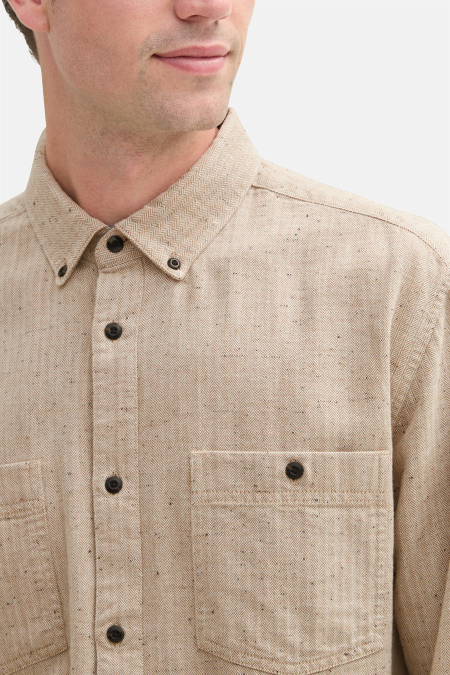 Hemd (lange mouwen) Beige - TOM TAILOR