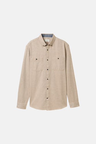 Hemd (lange mouwen) Beige - TOM TAILOR