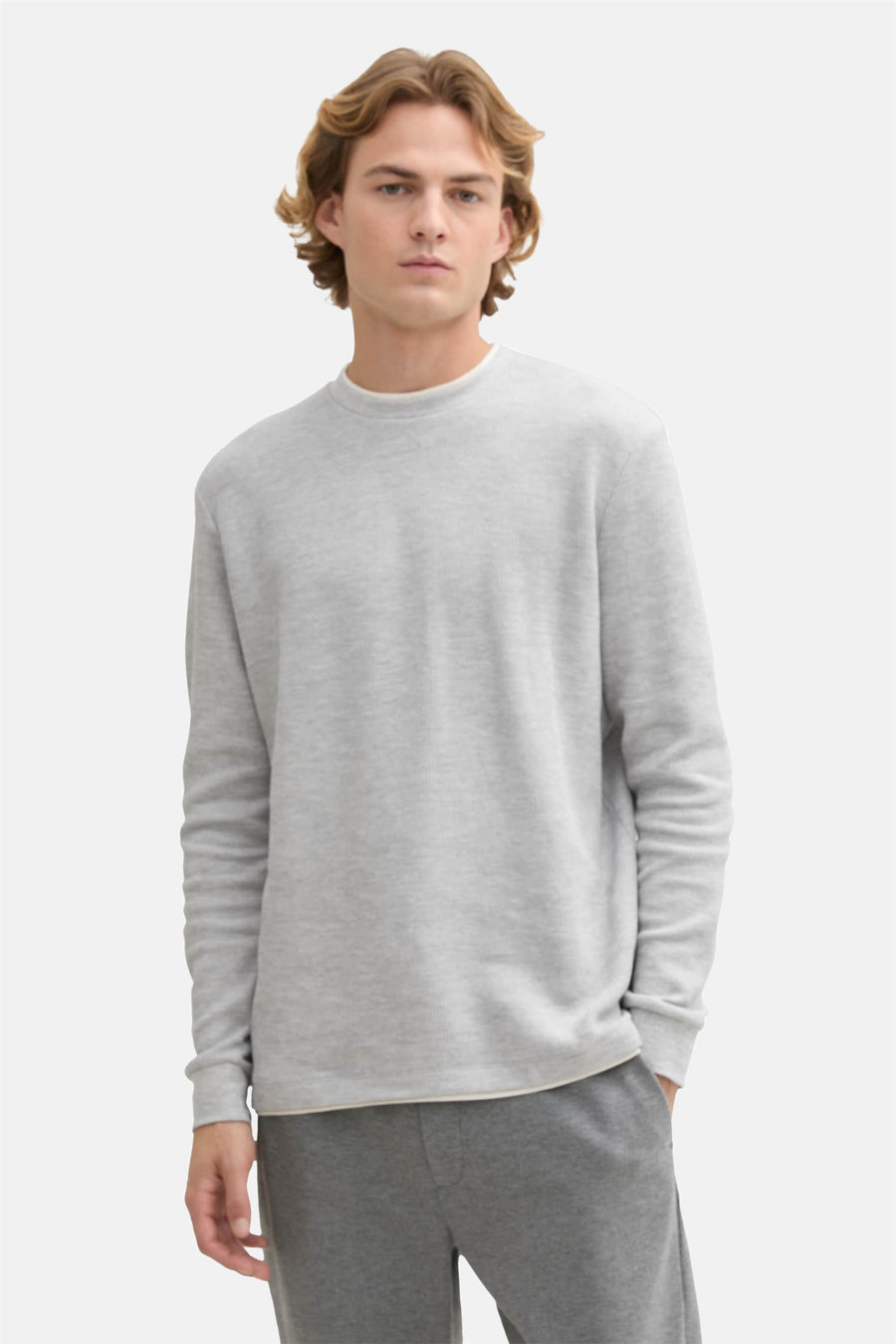 Trui met ronde hals Grijs - TOM TAILOR
