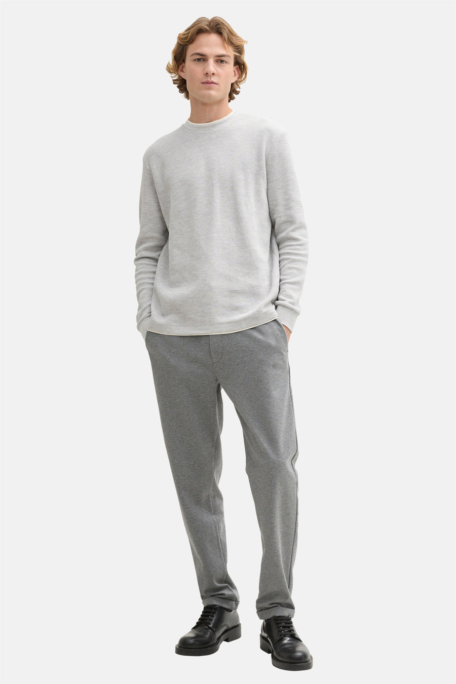 Trui met ronde hals Grijs - TOM TAILOR