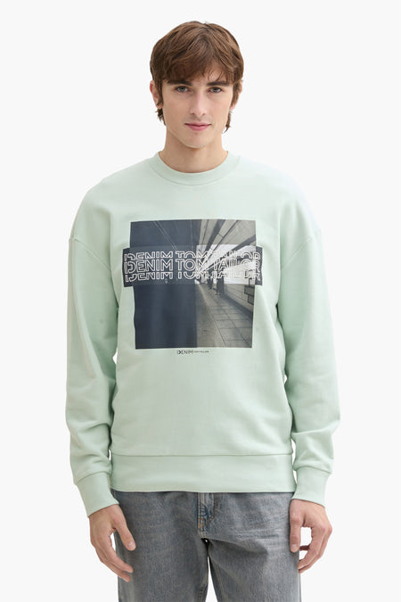 Sweater met ronde hals Blauw - TOM TAILOR