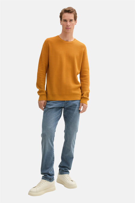 Trui met ronde hals Geel - TOM TAILOR