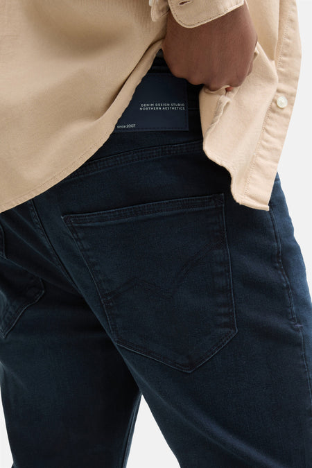 Jeans tapered blue black denim - TOM TAILOR