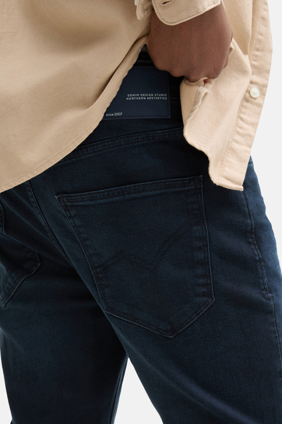 Jeans tapered blue black denim - TOM TAILOR