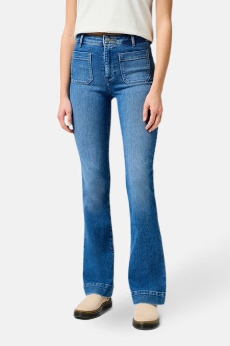 Jeans flared Mid blue denim - Wrangler®