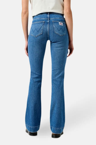 Jeans flared Mid blue denim - Wrangler®