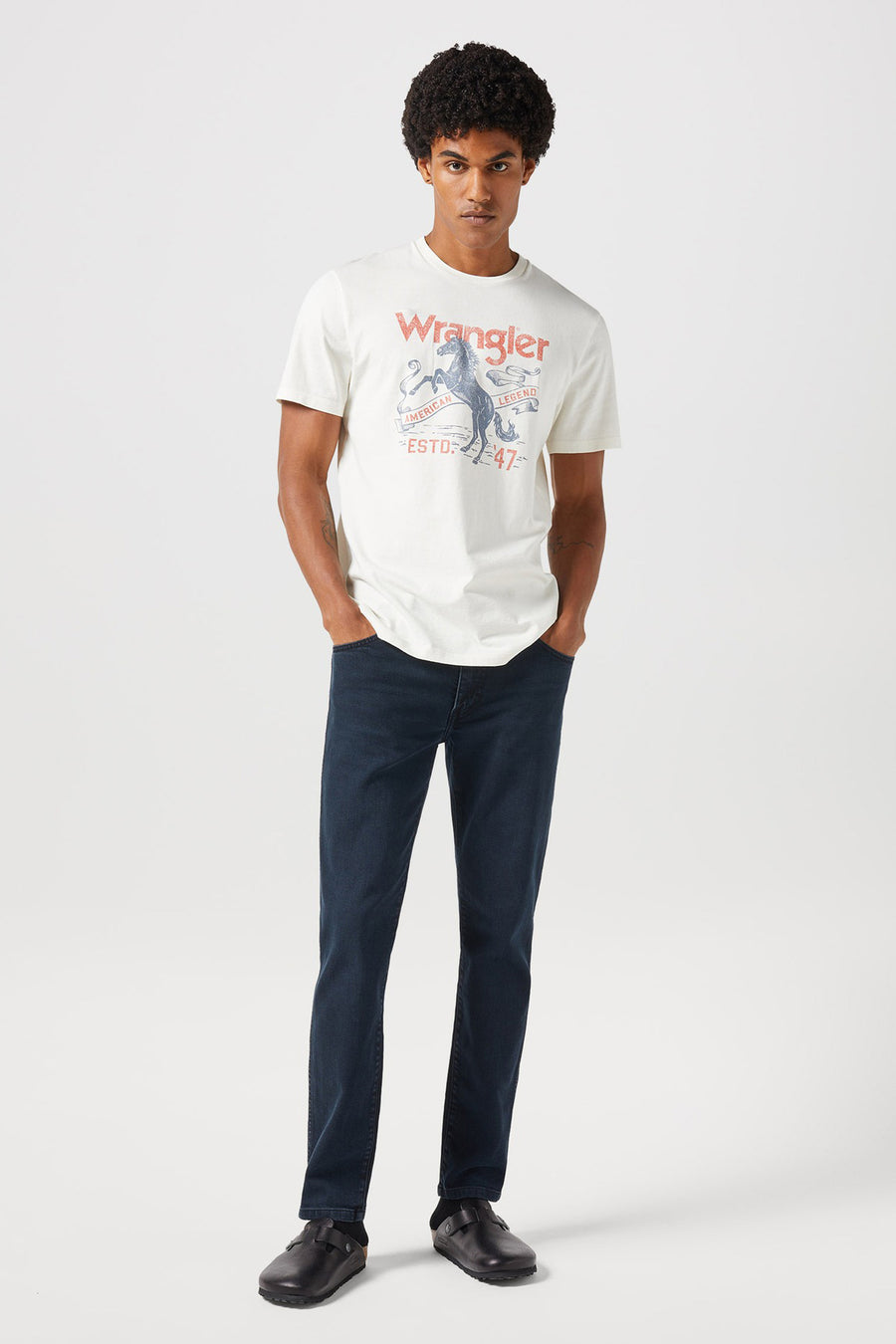 Jeans tapered Dark blue denim - Wrangler®